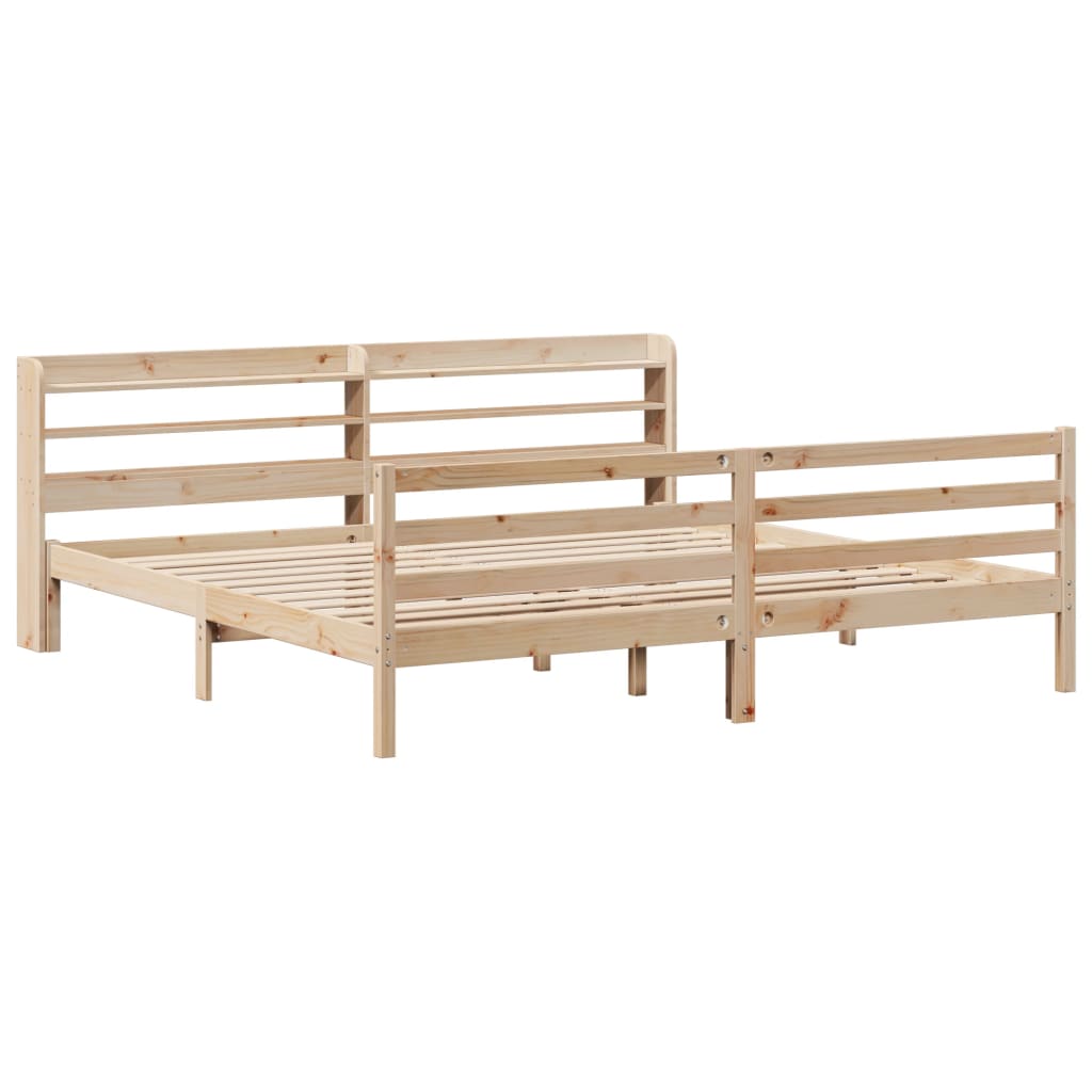 Bed Frame with Headboard without Mattress 200x200 cm